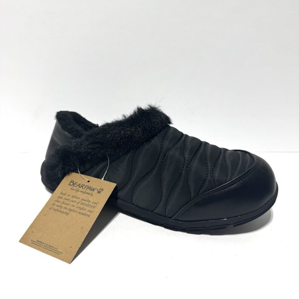 Bearpaw Womens Elaine Slippers Black Size 11 M